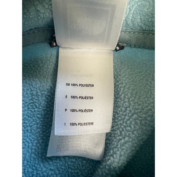 The North Face TKA 100 1/4 Zip Floral Jacket SIZE LARGE‎ Light Blue - Picture 10 of 10